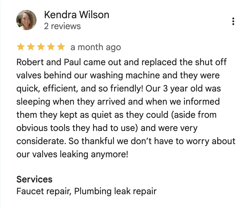 Oswalt's Sewer Rooter & Plumbing Repair customer review