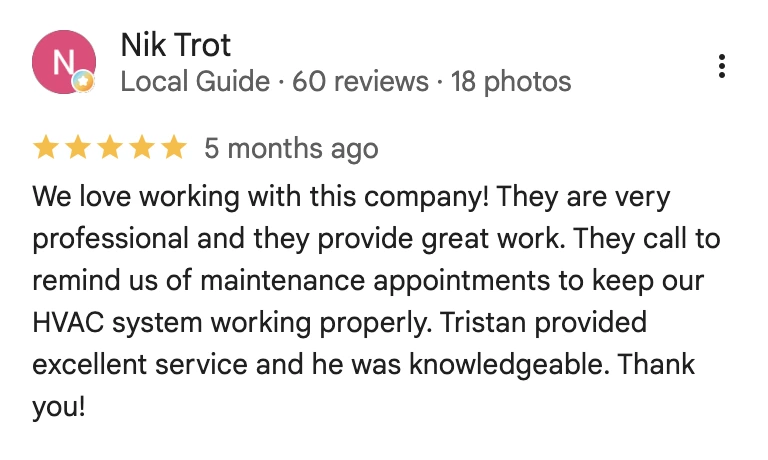 Bobby L. Greene Plumbing customer review