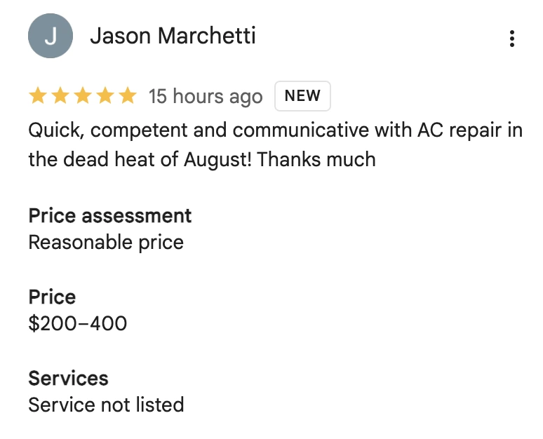 Milestone Electric, A/C, & Plumbing Customer Reviews