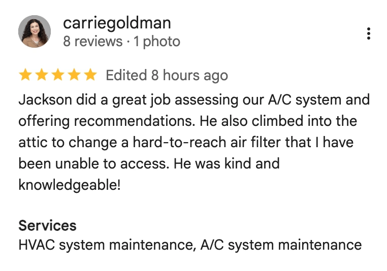 Shavitz Heating and Air Conditioning Customer Review