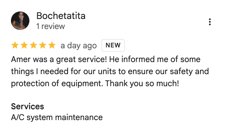 Royal Air Houston Customer review