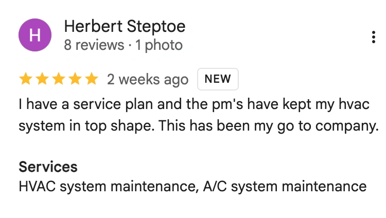 Service Experts Houston Customer Review