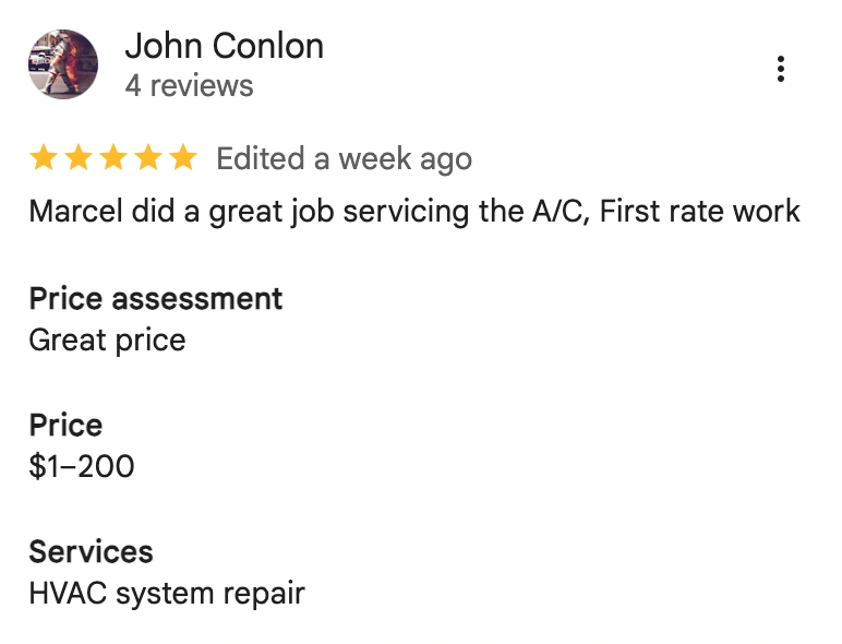 Service Experts Fort Worth Customer Review