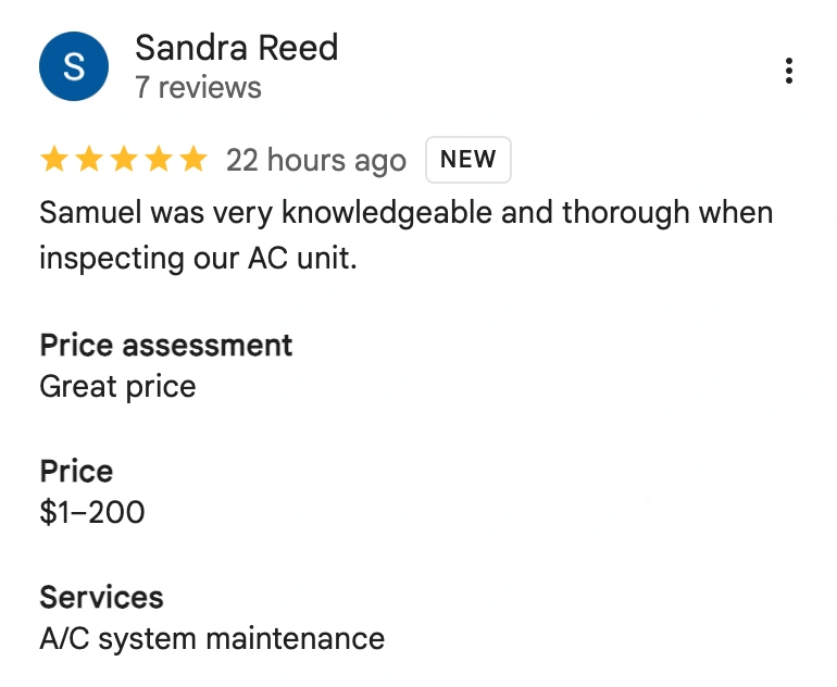 AirCo Air Conditioning, Heating and Plumbing Customer Review